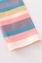 Load image into Gallery viewer, Multicolored rainbow stripe print dress
