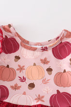 Load image into Gallery viewer, Pumpkin print ruffle girl tutu dress
