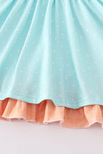 Load image into Gallery viewer, Blue pumpkin car applique dress
