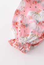 Load image into Gallery viewer, Pink pumpkin print smocked dress
