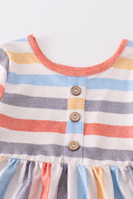 Load image into Gallery viewer, Multicolored stripe pocket dress
