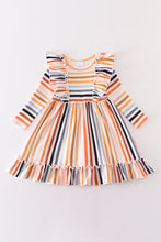 Load image into Gallery viewer, Multicolored stripe ruffle dress
