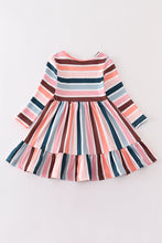 Load image into Gallery viewer, Stripe print ruffle girl dress

