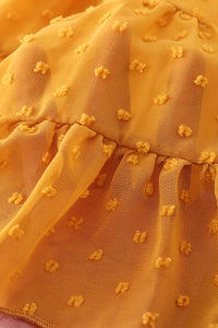 Mustard floral tutu dress