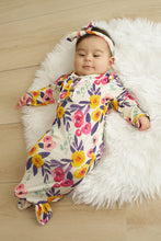 Load image into Gallery viewer, Floral print hairband bamboo baby gown
