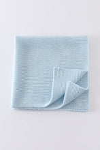 Load image into Gallery viewer, Blue baby soft knitted blanket
