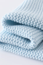 Load image into Gallery viewer, Blue baby soft knitted blanket

