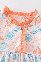Load image into Gallery viewer, Marine print girl pajamas dress
