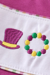 Mardi Gras embroidery boy set