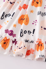 Load image into Gallery viewer, Halloween pumpkin candy print girl set
