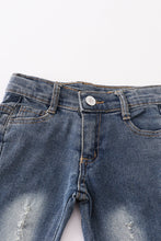 Load image into Gallery viewer, Thanksgiving denim bell pants set
