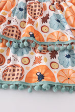 Load image into Gallery viewer, Green pumpkin pie short skirt set
