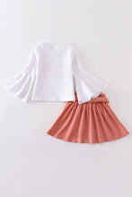 Load image into Gallery viewer, White thanksgiving pumpkin girl skirt set
