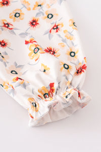 Forest floral print strap skirt set