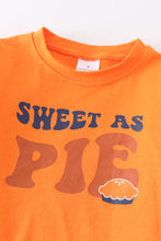 Load image into Gallery viewer, Orange sweet as pie plaid skirt set
