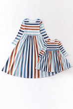 Load image into Gallery viewer, Stripe print girl dress mommy &amp; me
