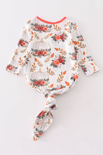 Load image into Gallery viewer, Orange floral print baby gown
