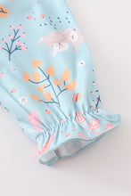 Load image into Gallery viewer, Blue floral print baby gown
