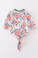 Load image into Gallery viewer, Green floral print baby gown
