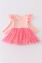 Load image into Gallery viewer, Pink &quot;spooky&quot; ruffle tulle baby romper
