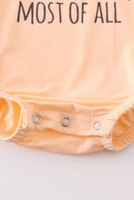 Load image into Gallery viewer, Beige fall pumpkin baby romper
