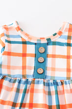 Load image into Gallery viewer, Multicolored plaid pocket baby romper
