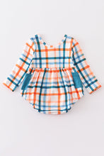Load image into Gallery viewer, Multicolored plaid pocket baby romper
