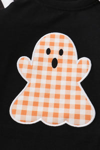 Halloween ghost applique boy top