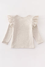 Load image into Gallery viewer, Grey ghost &quot;big sister&quot; ruffle girl top
