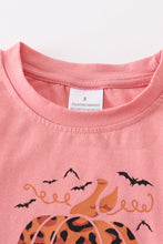 Load image into Gallery viewer, Coral leopard pumpkin girl top
