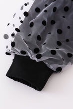 Load image into Gallery viewer, Black &quot;BOO&quot; ruffle girl top
