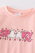 Load image into Gallery viewer, Pink &quot;spooky&quot; ruffle girl top
