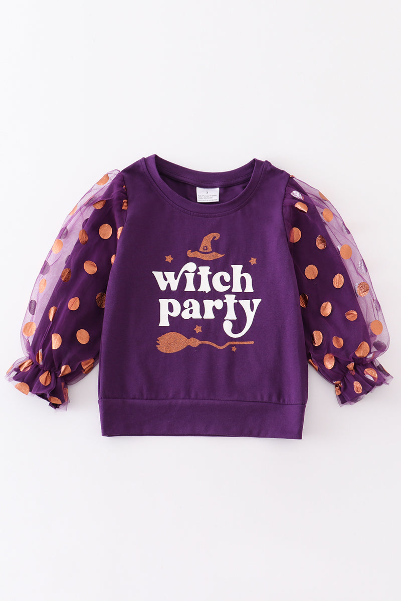 Purple witch party girl top
