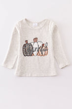 Load image into Gallery viewer, Grey thankful pumpkin top mommy &amp; me
