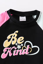 Load image into Gallery viewer, Pink color block &quot;Be Kind&quot; girl top
