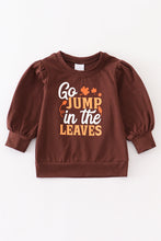 Load image into Gallery viewer, &quot;go jump in the leaves&quot; girl puff top
