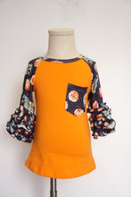 Load image into Gallery viewer, Orange pumpkin cargo raglan shirt CXSY-012365
