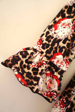 Load image into Gallery viewer, Santa leopard print ruffle dress CXQZ-012442

