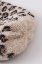 Load image into Gallery viewer, Beige leopard beanie hat toddler adult
