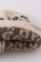 Load image into Gallery viewer, Beige leopard beanie hat toddler adult
