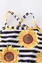 Load image into Gallery viewer, Sunflower stripe 2 pcs swim suit mommy &amp; me
