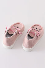 Load image into Gallery viewer, Pink cat canvas slip on shoes
