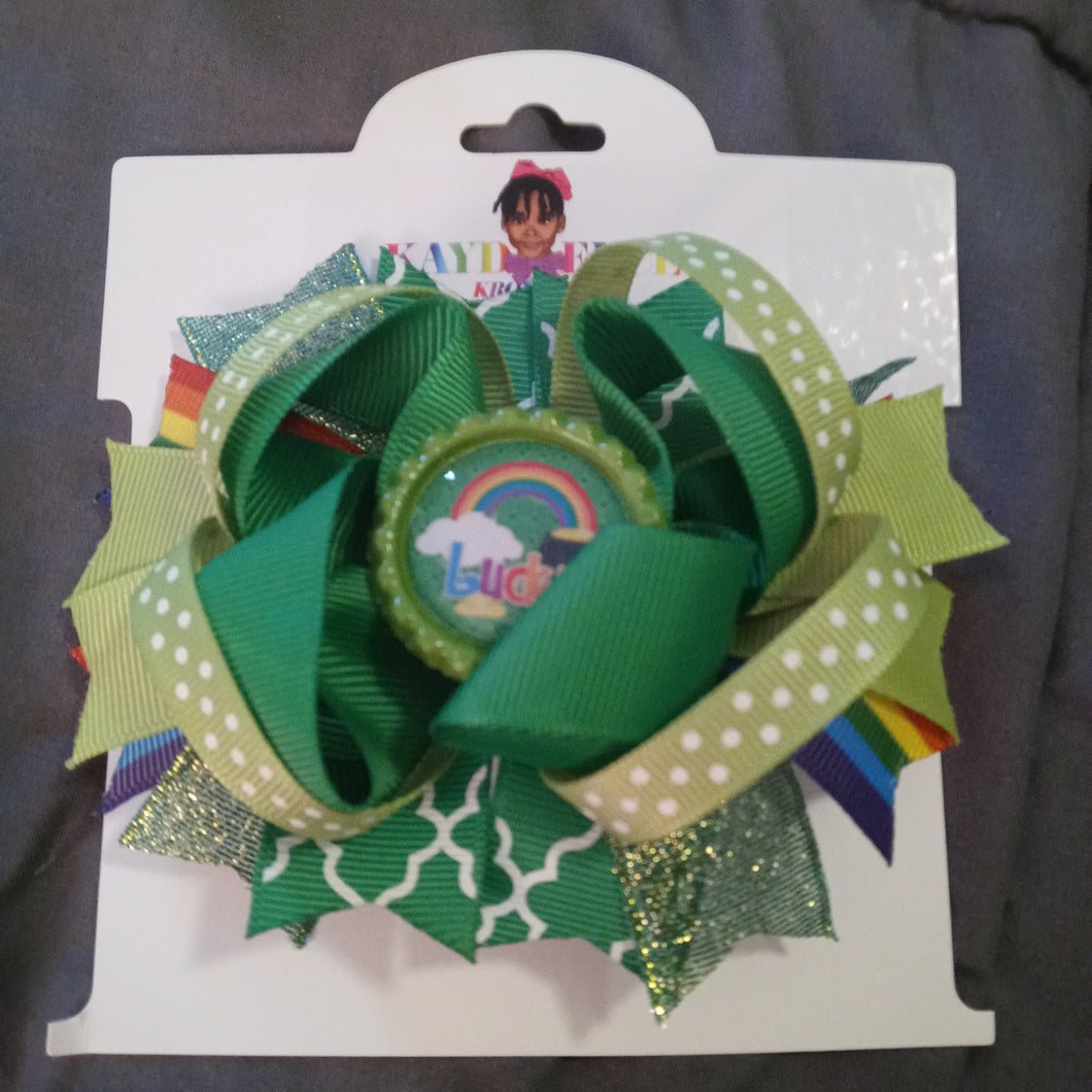 St. Patrick's Day Lucky Boutique Hair Bow