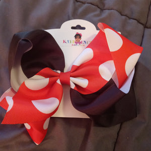 Red Dots 8-Inch Hair Bow