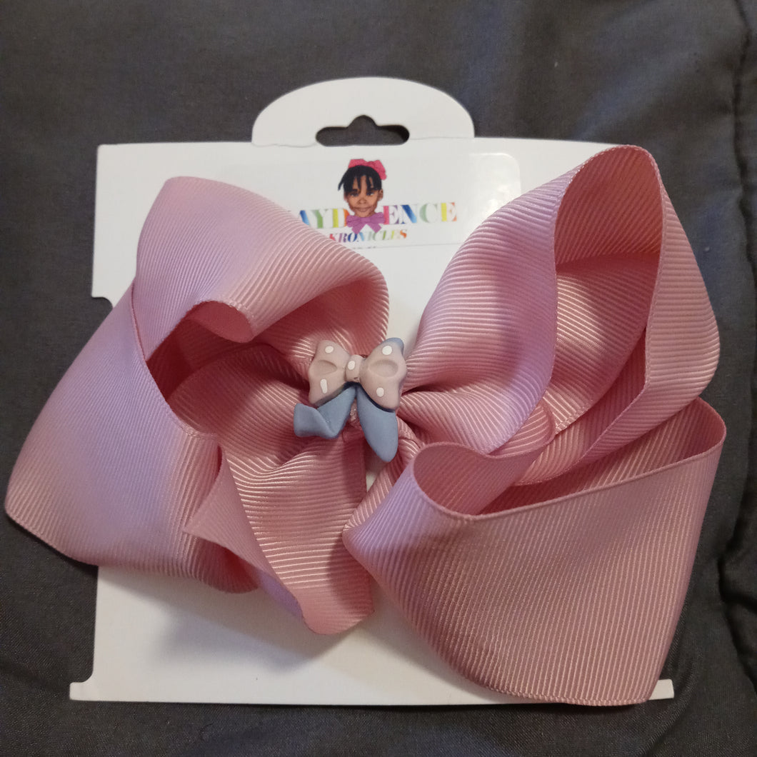 6 Inch Solid Colored Hair Bow with Bow