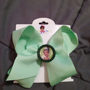 6 Inch Solid Colored Hair Bow with Tiana