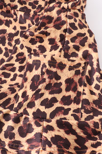 Leopard stripe twirl dress