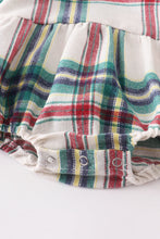 Load image into Gallery viewer, Green red plaid baby romper
