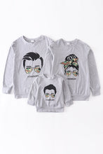 Load image into Gallery viewer, Grey kid life print mommy &amp; me &amp;dad family shirt
