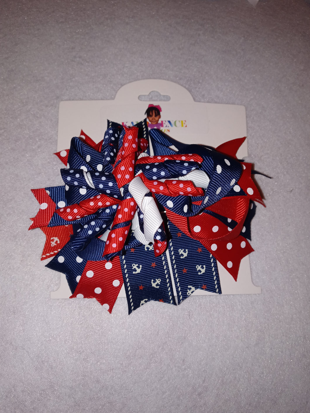 Red White Blue Straws Boutique Bow